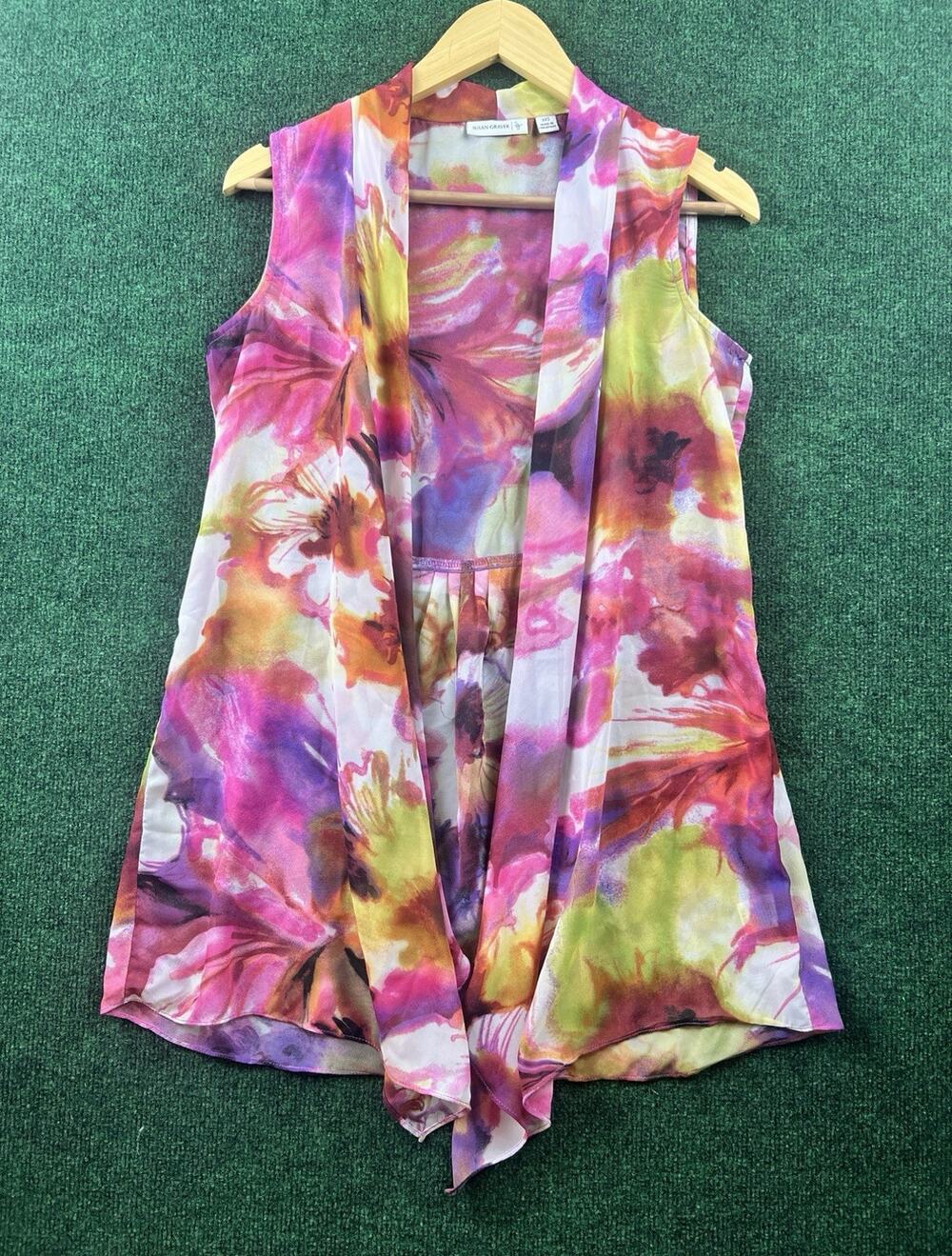 Susan Graver Women's V-Neck Sleeveless Tunic